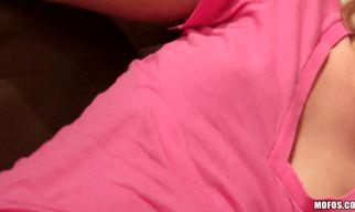 Dirty lady Caprice bends over the counter to be intensely doggy styled